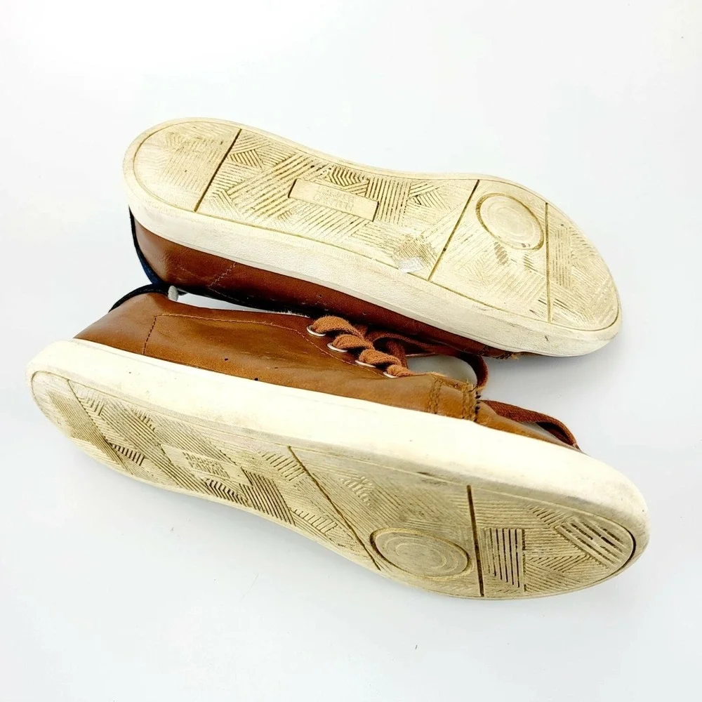 Classic Low Cut Leather Sneaker Toddler Boys 1 Chocolate Preppy HARPER CANYON